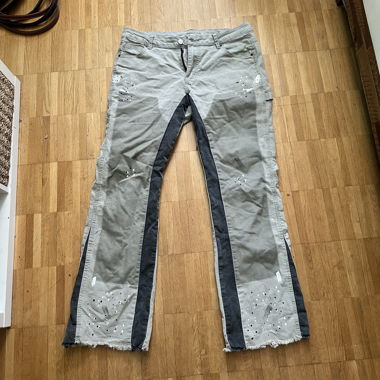 Pantalone donna grigio con borchie, taglia L
