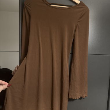 Brown Dress with Long Sleeves