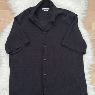 black zara summer shirt
