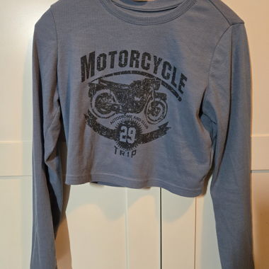 T-shirt a maniche lunghe con stampa motociclette