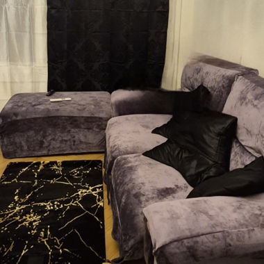 Ecksofa mit Knautschkissen