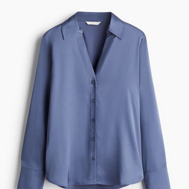 BLUSE MIT V-AUSSCHNITT