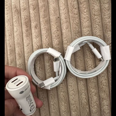 FM Transmitter and USB-C Charging Cable