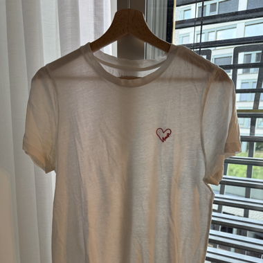 T-shirt bianco in cotone