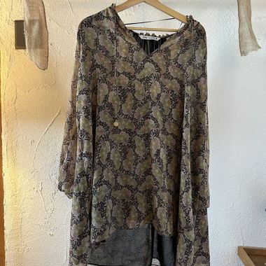ZARA Tunic Dress with Paisley Pattern, Size S