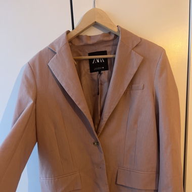 Blazer oversize rose pale / beige 