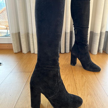Schwarze Overknee-Stiefel Bianca Di - Gr. 37