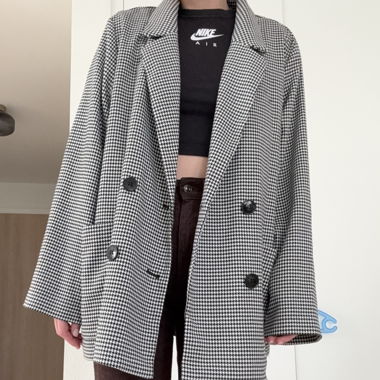 Monki Hahnentritt-Blazer - Oversize - S