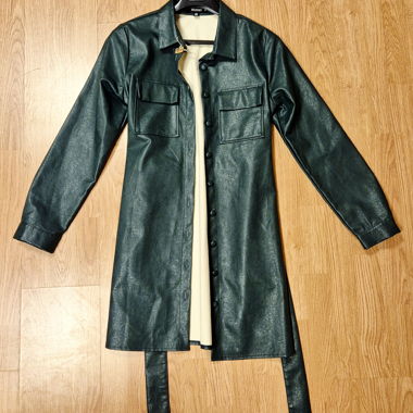 Veste simili-cuir Vert MISSGUIDED