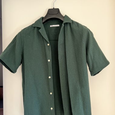 Chemise verte à manches courtes