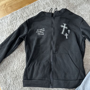 Felpa zip nera
