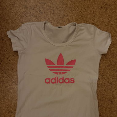 Adidas shirt pink weiss