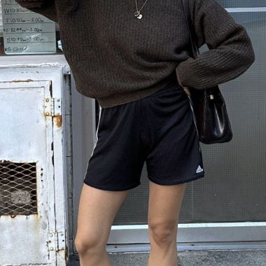 sporty black shorts