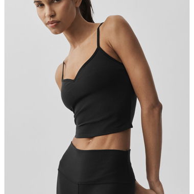 Caraco-soutien-gorge Alo Airbrush Refined - Noir