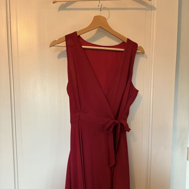 Robe bordeaux cache cœur 