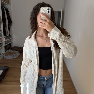 Weisses Overshirt 