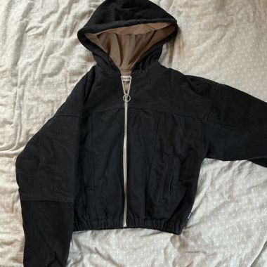 Bomber in Jeans Nera (Taglia M)
