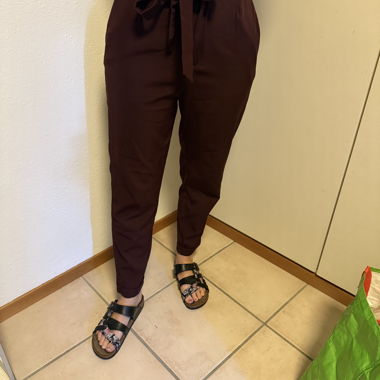 Pantaloni Baggy Bordeaux