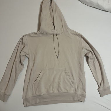 Felpa con cappuccio H&M basic beige, taglia S