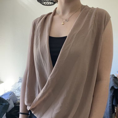Beige ärmelloses Top