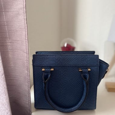 Sac bleu croco