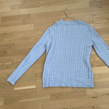 Cashmere Blend Blue Knit Sweater
