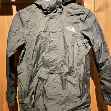 The Nord Face kids rain jacket olive green