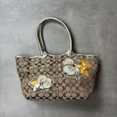 Coach Signature Floral Tote Bag