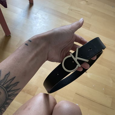 Calvin Klein LOGO BELT - Gürtel gold