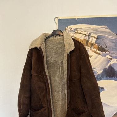 Vintage Echtlederjacke, Pilotenjacke gefüttert