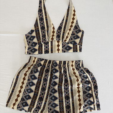 Two-piece patterned bikini