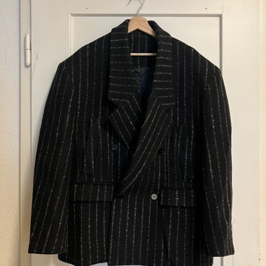 Cappotto da Completo Oversize Blu Navy in Lana 100% William Wei