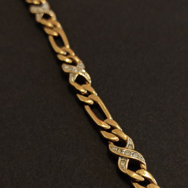 Bracciale/collana, colore oro con pietre