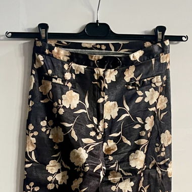 Vintage-Lycra-Hose mit Blumenmuster