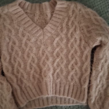 Maglione in maglia rosa