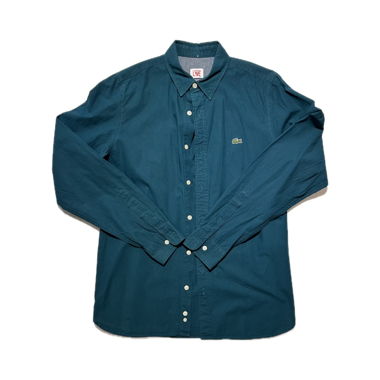 Camicia Lacoste LIVE blu petrolio maniche lunghe