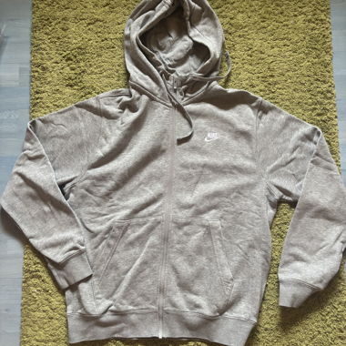 Felpa con cappuccio Nike grigia con zip