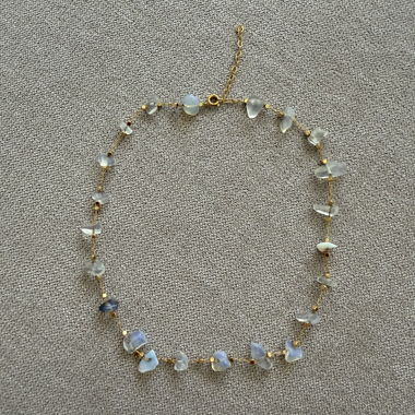 Steinperlen Choker Halskette
