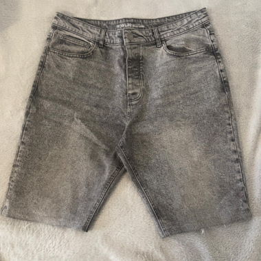 Shorts in denim grigio