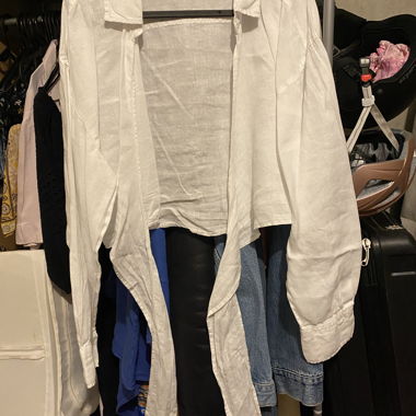 Blusa bianca Zara annodata