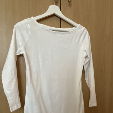 T-shirt blanc manches longues 