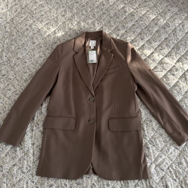 Brauner Blazer mit Reverskragen