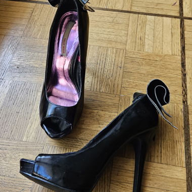 Black high-heel shoes