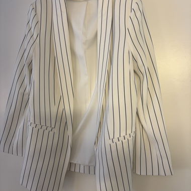 White Striped Blazer