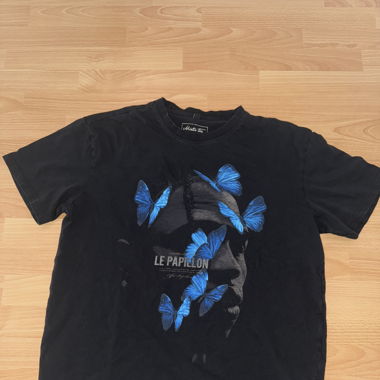 Schwarzer T-Shirt Le Papillon