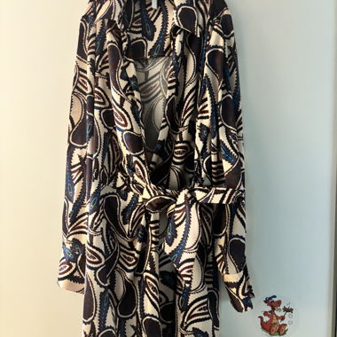 Patterned Wrap Blazer