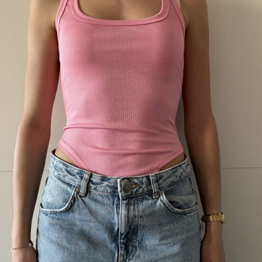 Rose backless bodysuit