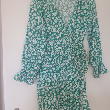 Robe portefeuille florale / combishort