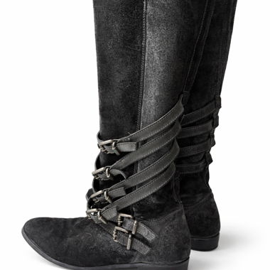 Bottes en cuir avec sangles 