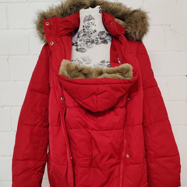 Cappotto imbottito premaman con inserto per bambino